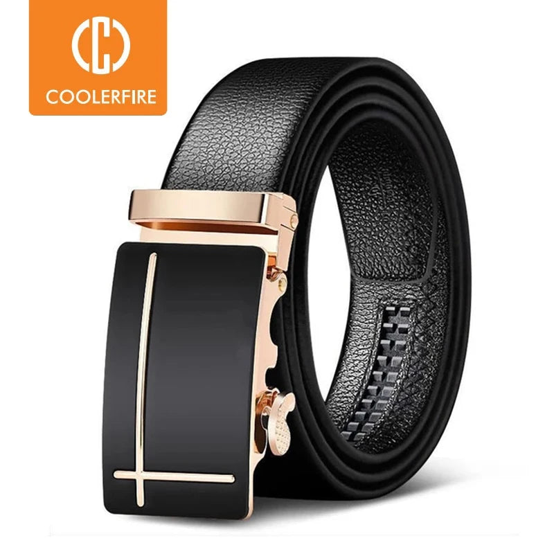 Premium Men's Automatic Buckle Leather Belt