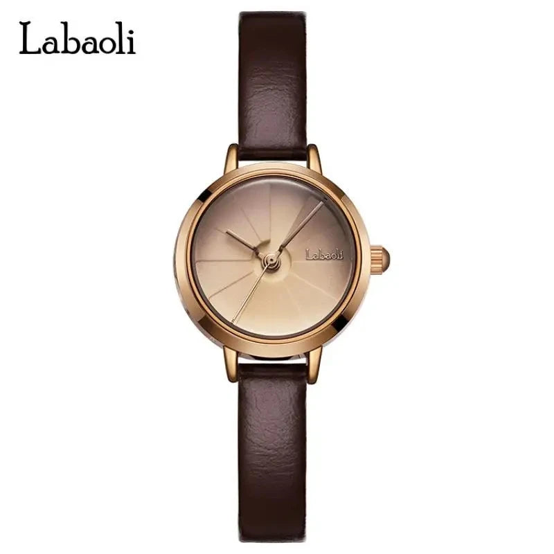 LABAOLI Women Leather Watches High Quality 2026 Wrist Watches Creative Dial Rose Gold Women Bracelet Watches for Ladies