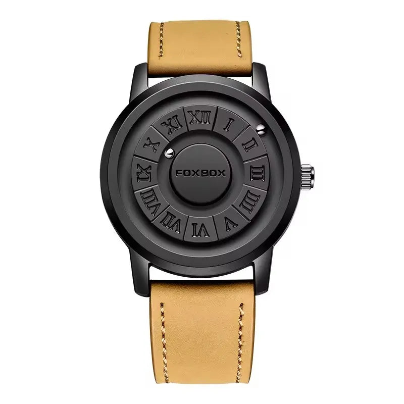 Foxbox FB0047 0047 Fashion Mens Fashion Leather Watches Top Brand Luxury Stainless Quartz 3ATM Waterproof Watch for Men
