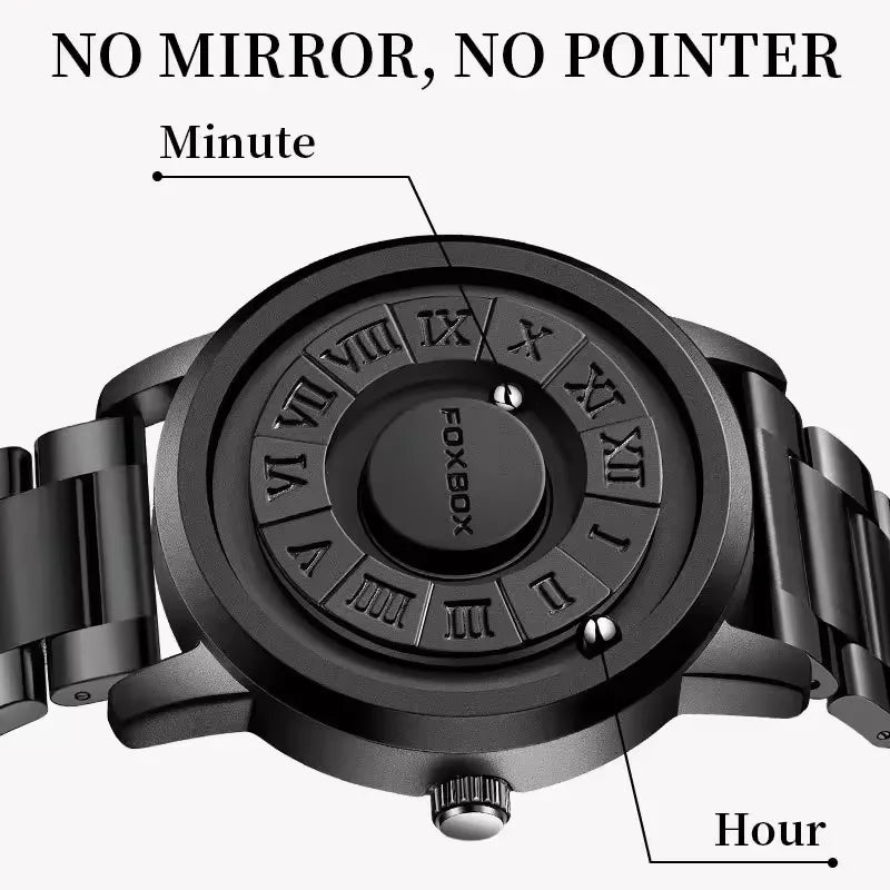 Foxbox FB0047 0047 Fashion Mens Fashion Leather Watches Top Brand Luxury Stainless Quartz 3ATM Waterproof Watch for Men