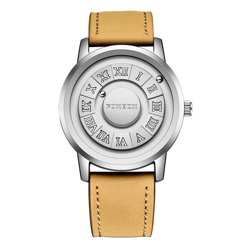 Foxbox FB0047 0047 Fashion Mens Fashion Leather Watches Top Brand Luxury Stainless Quartz 3ATM Waterproof Watch for Men