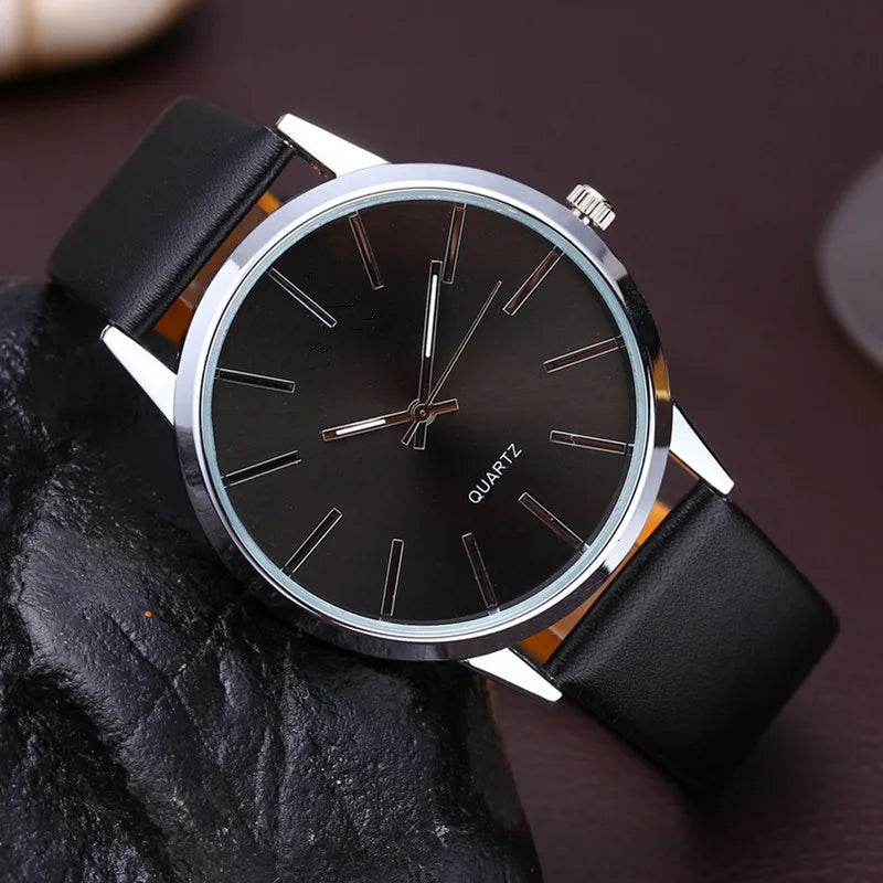 Men's Leather Wristwatch