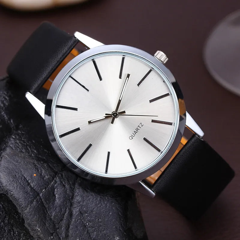 Men's Leather Wristwatch