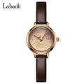 LABAOLI Women Leather Watches High Quality 2026 Wrist Watches Creative Dial Rose Gold Women Bracelet Watches for Ladies