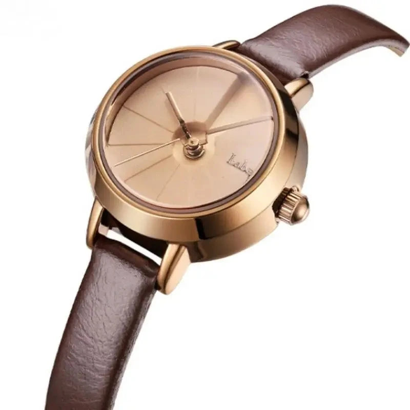 LABAOLI Women Leather Watches High Quality 2026 Wrist Watches Creative Dial Rose Gold Women Bracelet Watches for Ladies