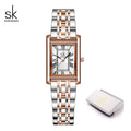 SK Fashion Ladies Genuine Leather Watches Luxury Small Women's Watch Fashionable Waterproof for Business Watch Women