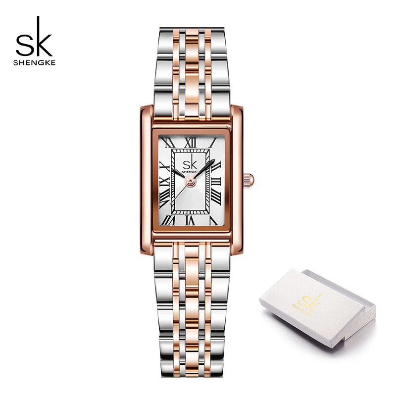 SK Fashion Ladies Genuine Leather Watches Luxury Small Women's Watch Fashionable Waterproof for Business Watch Women