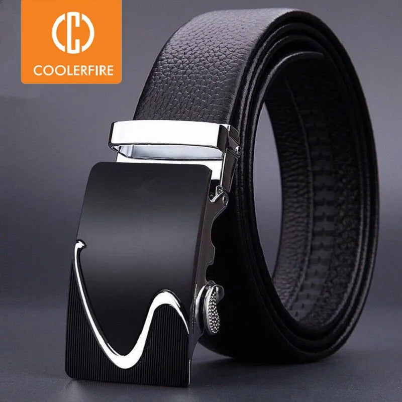 Premium Men's Automatic Buckle Leather Belt
