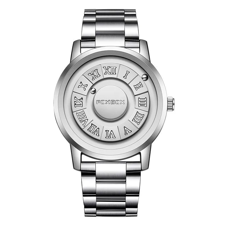 Foxbox FB0047 0047 Fashion Mens Fashion Leather Watches Top Brand Luxury Stainless Quartz 3ATM Waterproof Watch for Men
