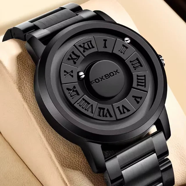 Foxbox FB0047 0047 Fashion Mens Fashion Leather Watches Top Brand Luxury Stainless Quartz 3ATM Waterproof Watch for Men