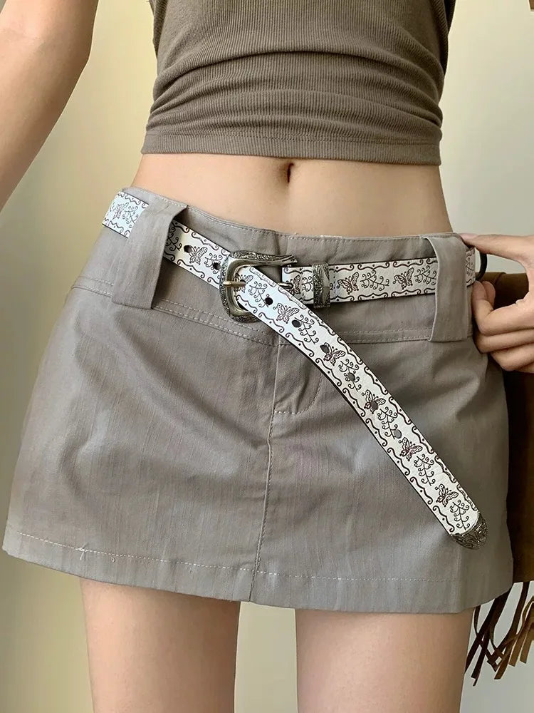 Premium Women's Gold Buckle Leather Belt