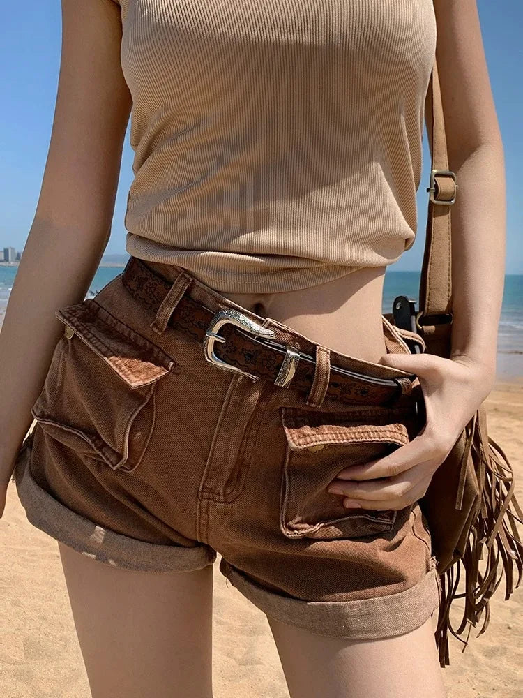 Premium Women's Gold Buckle Leather Belt