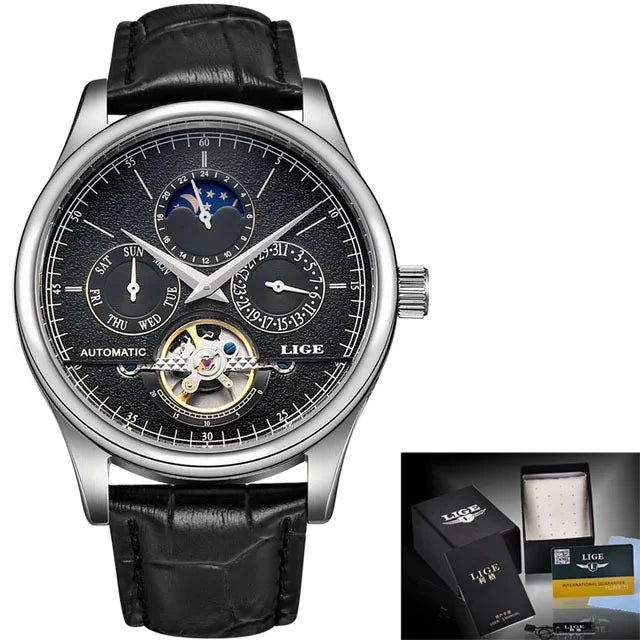 Leather Casual Business Men Watch.