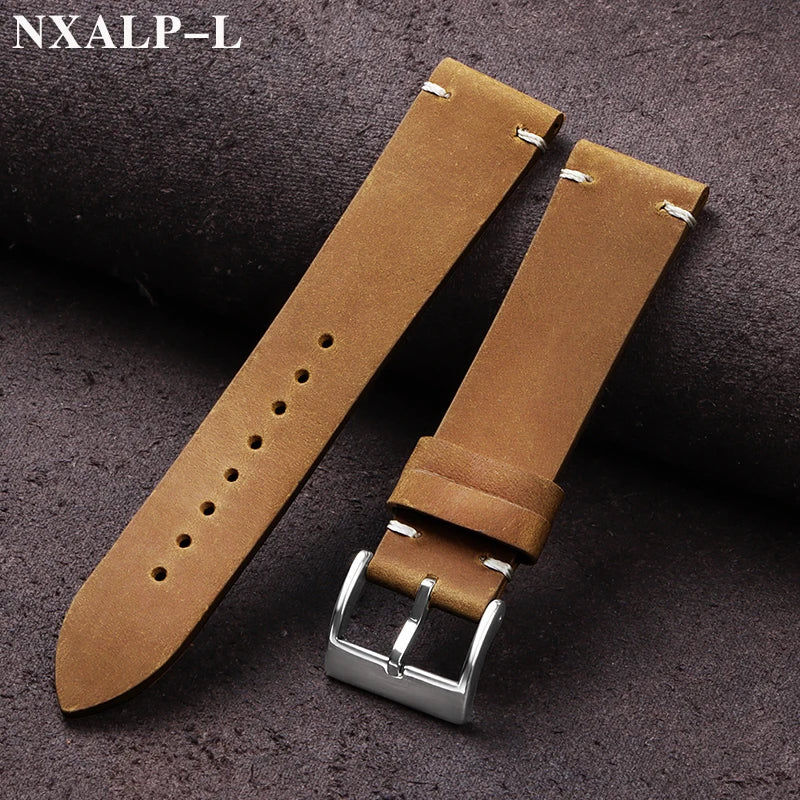 Premium Handmade Oil Wax Leather Watch Band