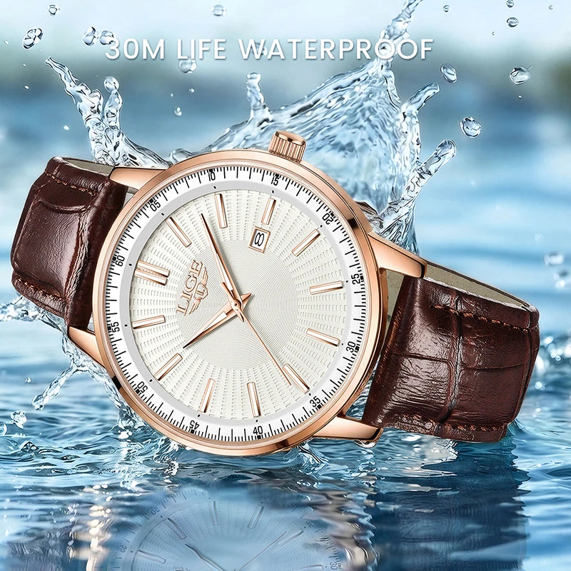 LIGE Men's Waterproof Chronograph Watch