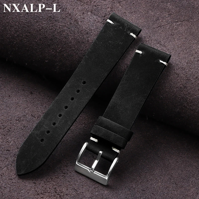 Premium Handmade Oil Wax Leather Watch Band