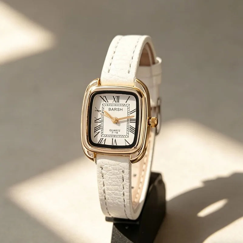 Women's Retro Roman Dial Leather Watch