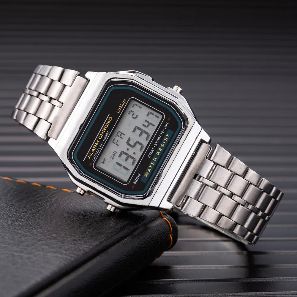 Women's Stainless Steel Digital Watch
