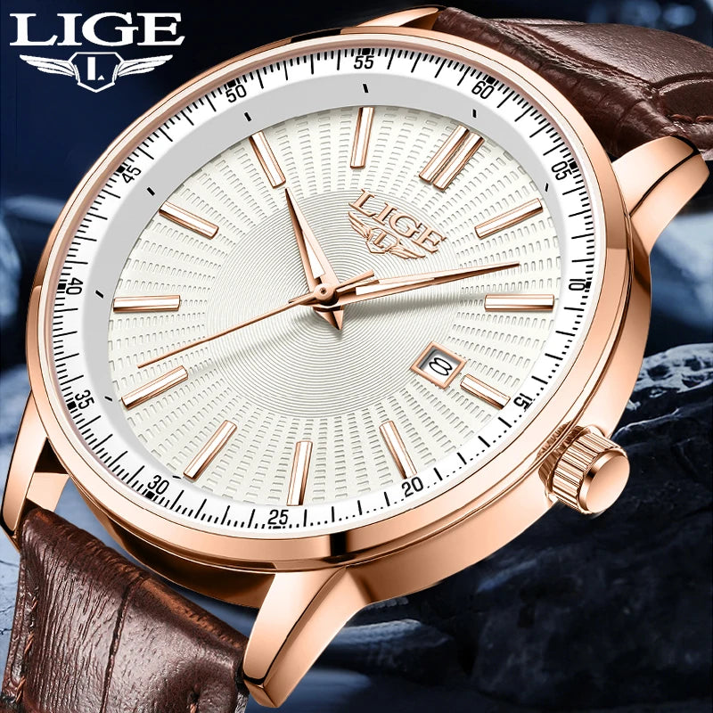 LIGE Men's Waterproof Chronograph Watch