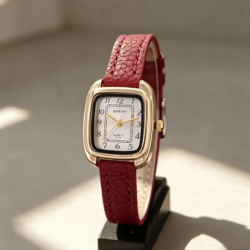 Women's Retro Roman Dial Leather Watch