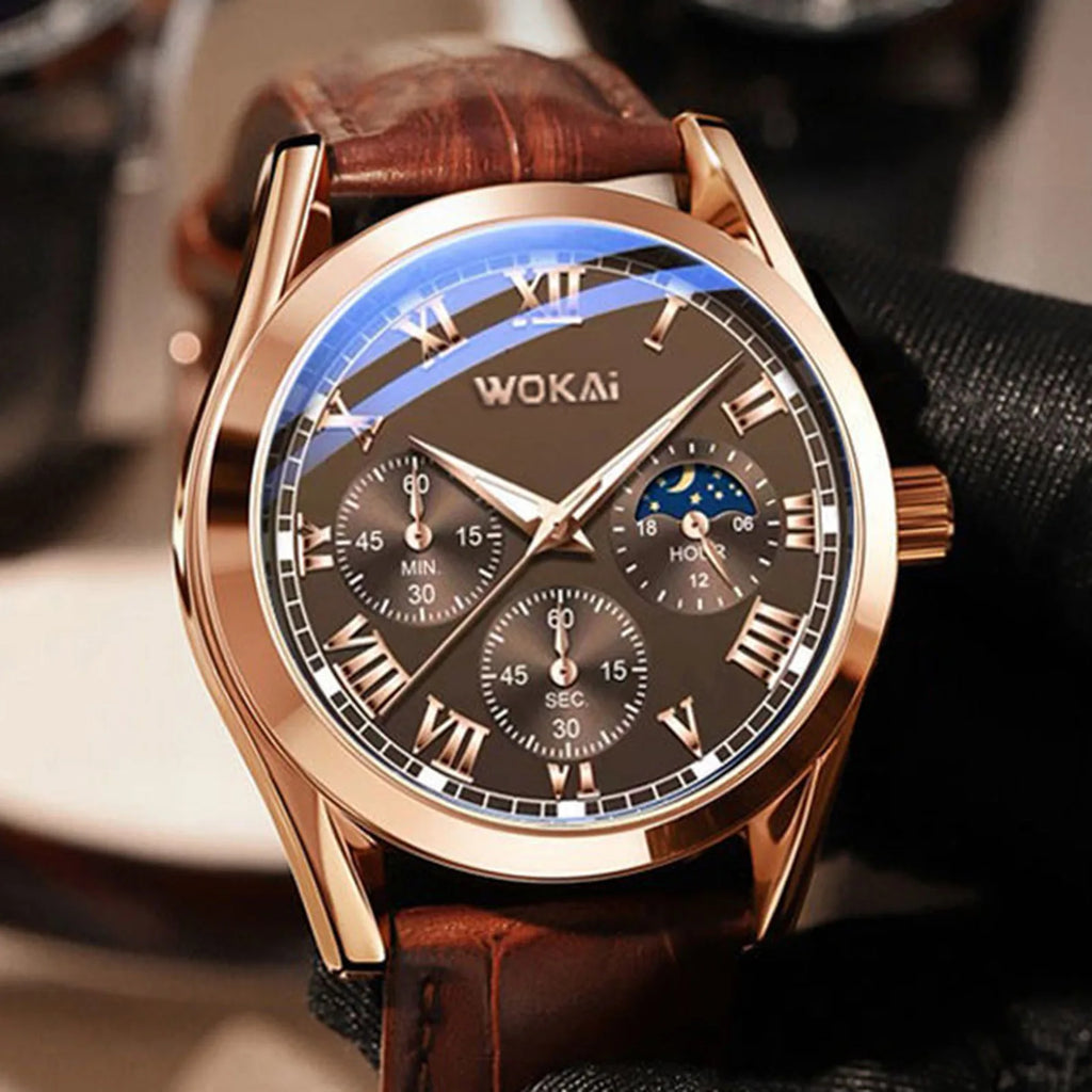 Men's PU Leather Business Watch