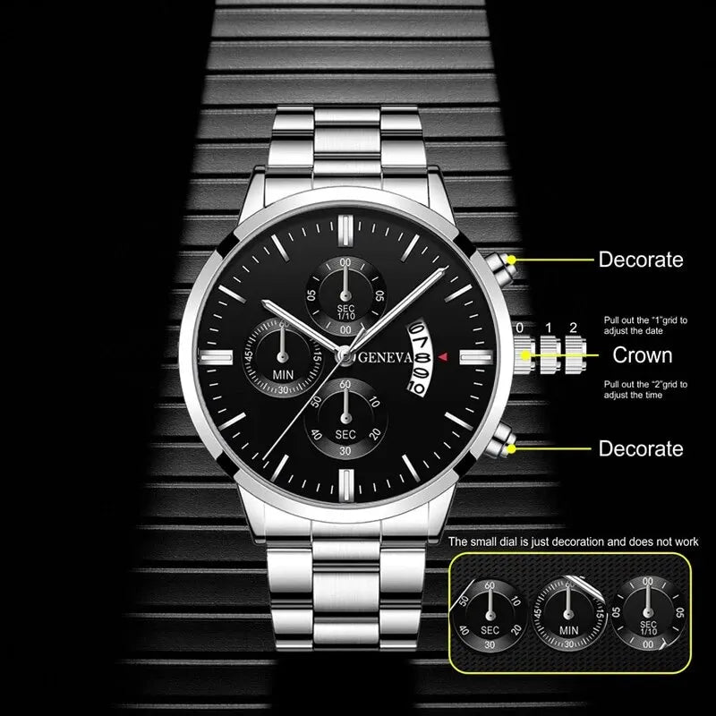 Men's Calendar Quartz Bracelet Watch
