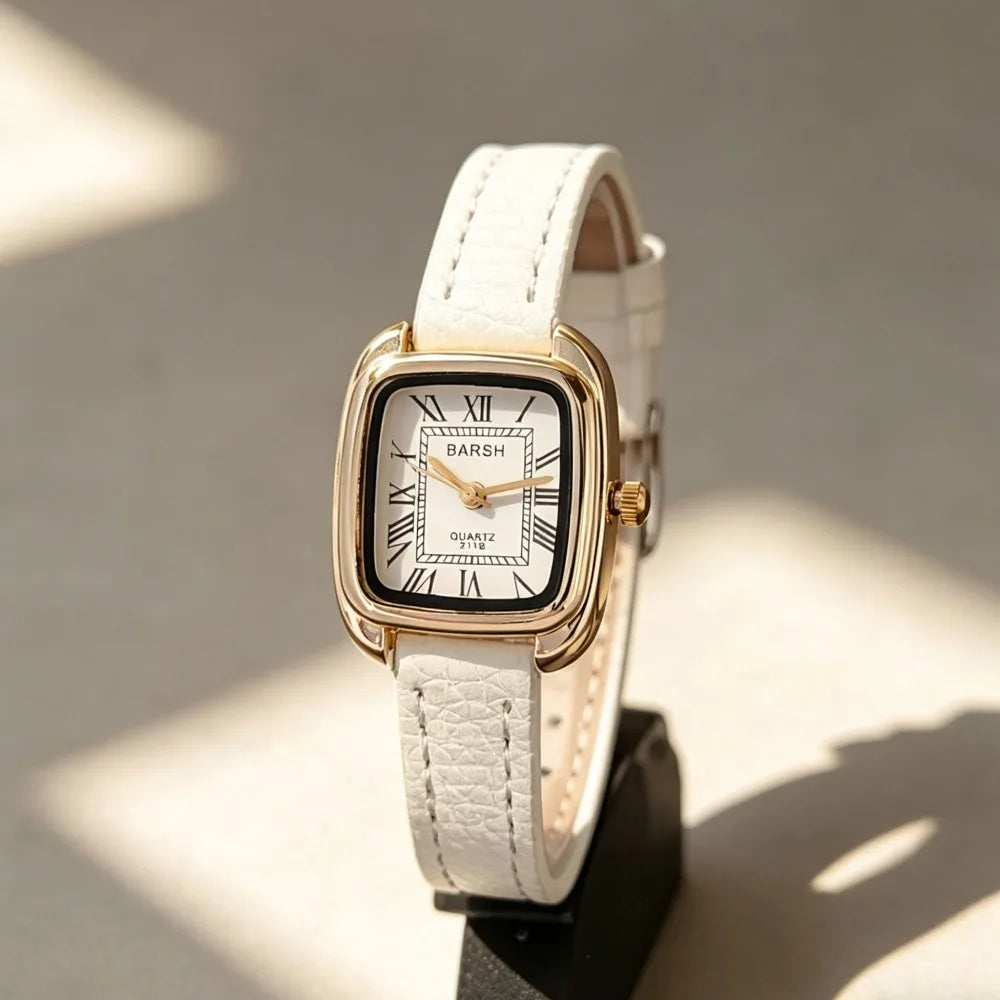 Women's Retro Roman Dial Leather Watch