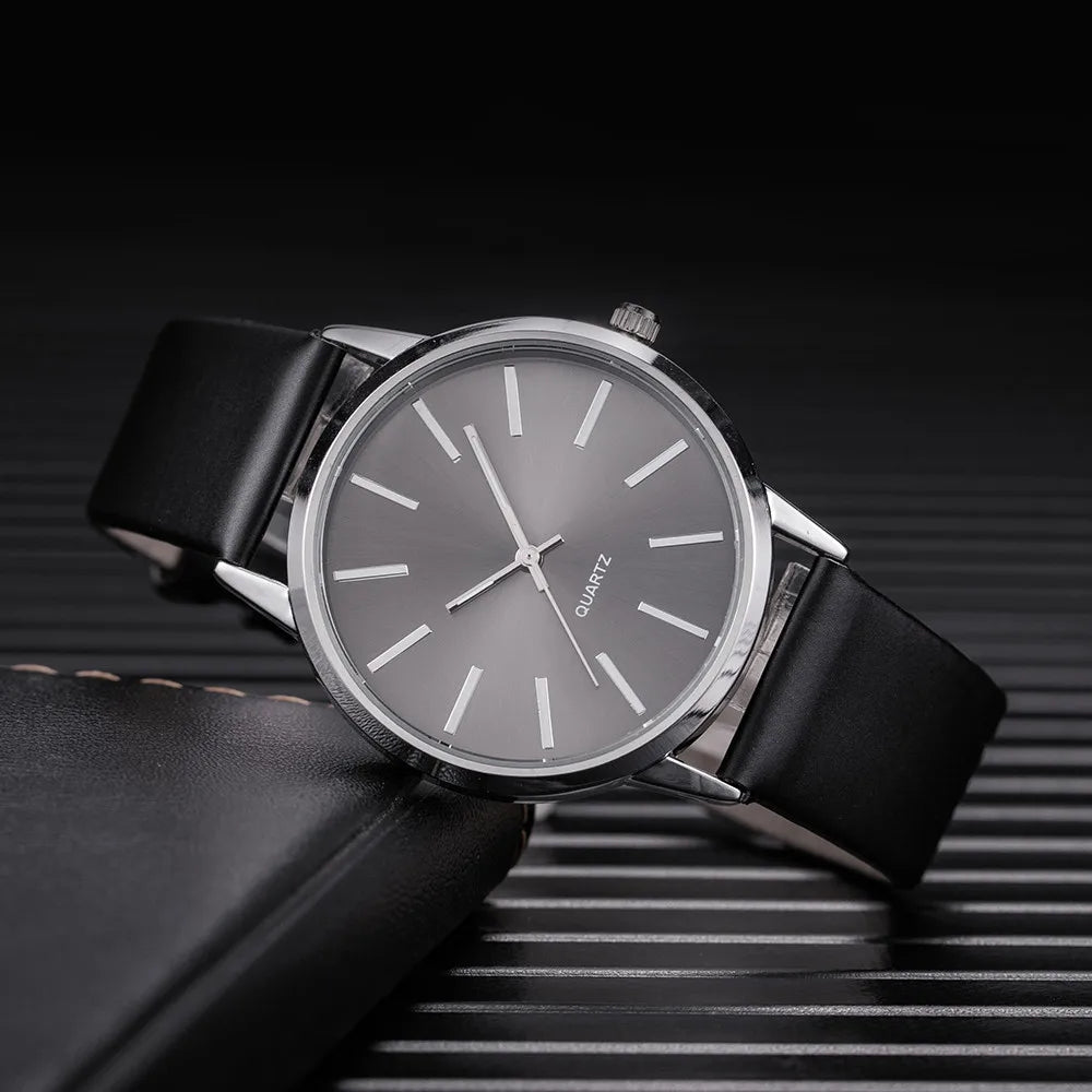 Men's Leather Wristwatch