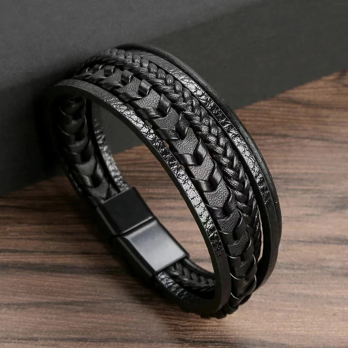 Premium Men's Vintage Leather Braided Bracelet