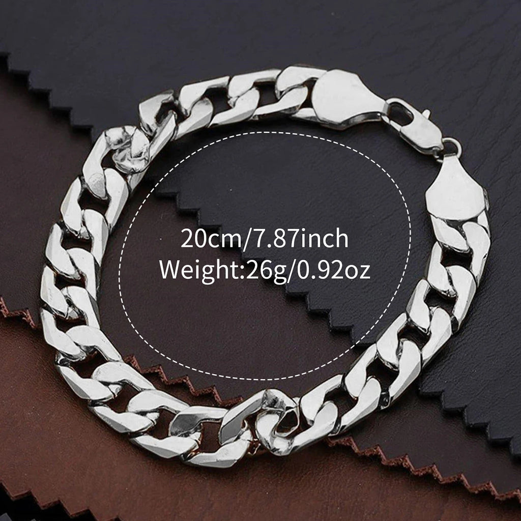 Men's Steel Band Watch & Bracelet Set