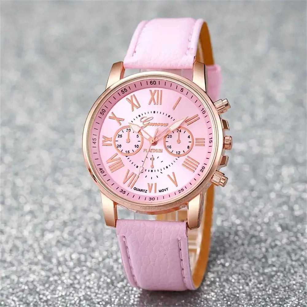 Women's Rhinestone Quartz Watch Set