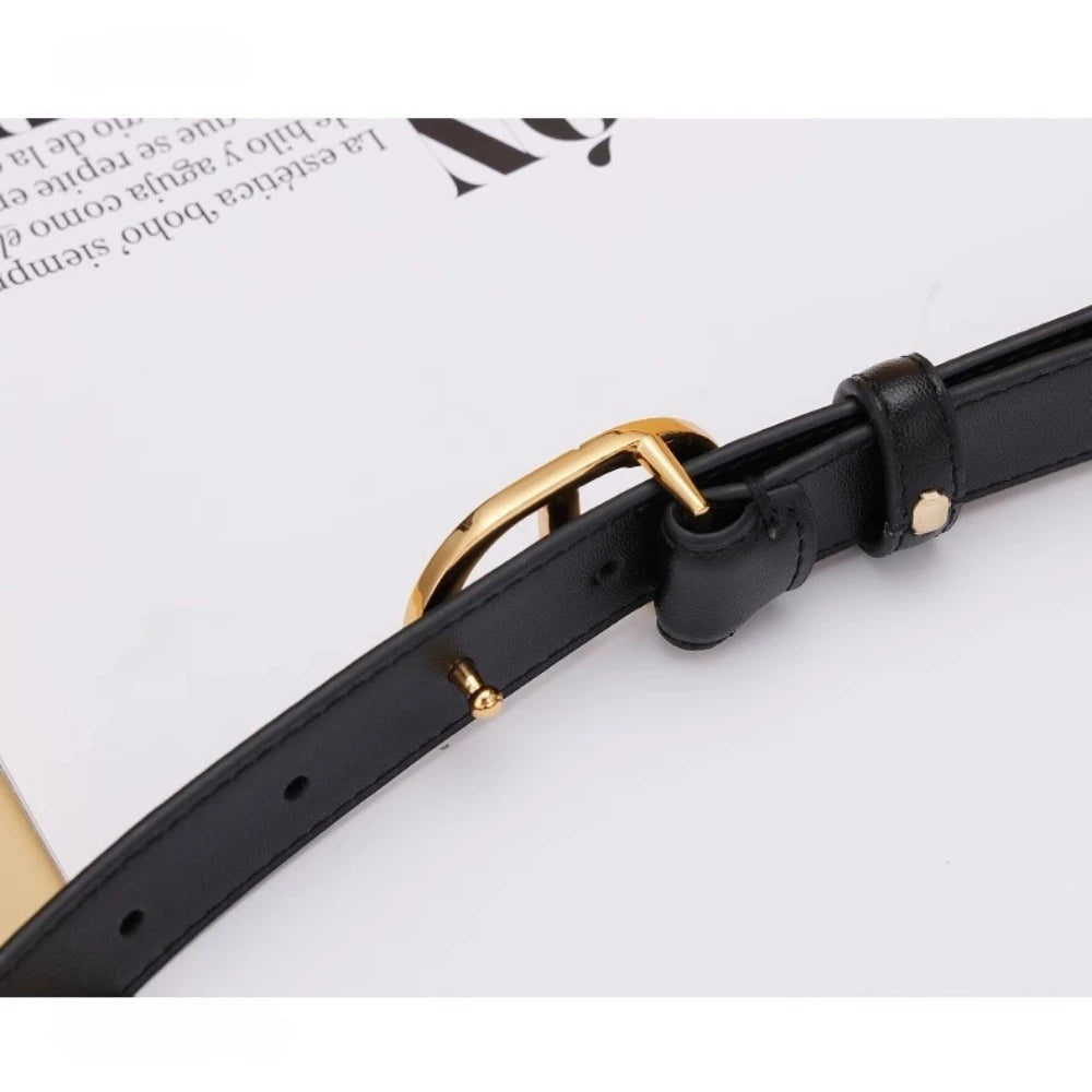 Premium Women's Slim Leather Belt