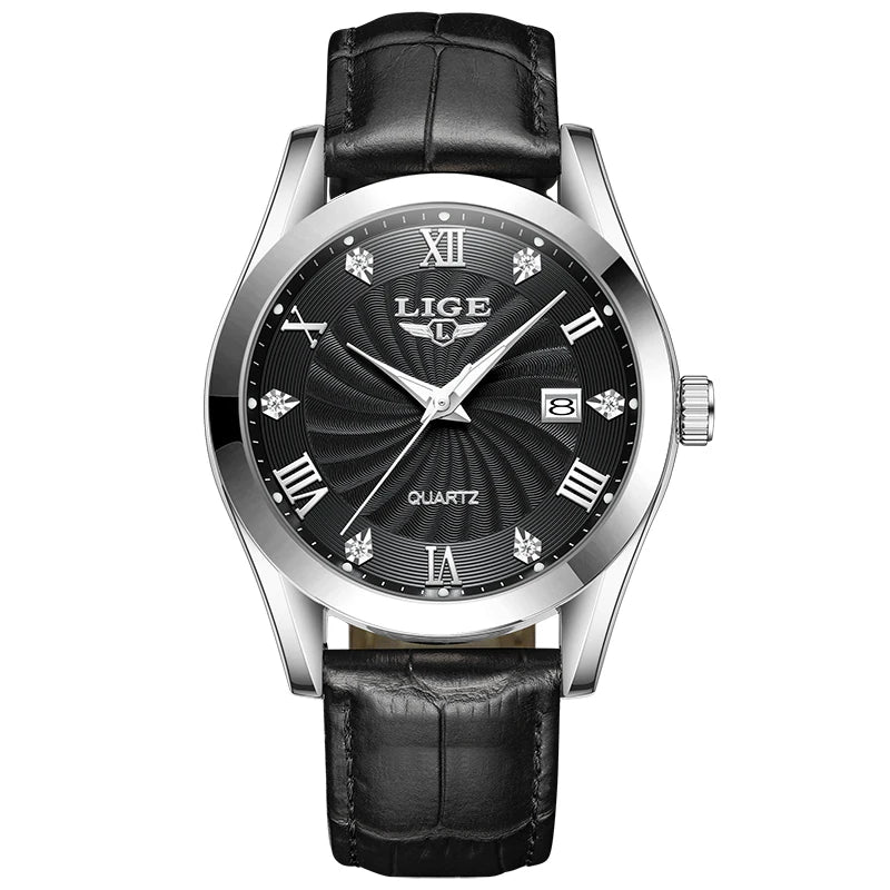 LIGE Women's Sport Leather Watch
