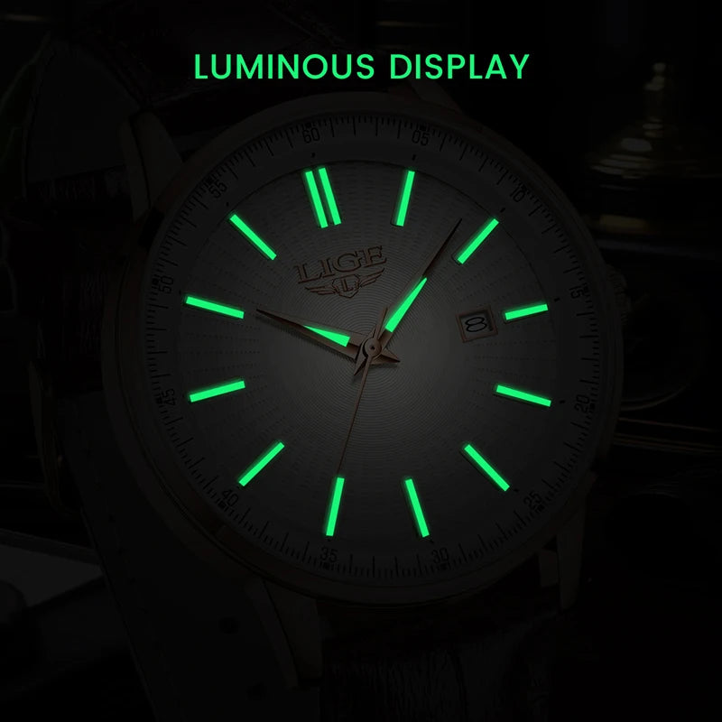 LIGE Men's Waterproof Chronograph Watch