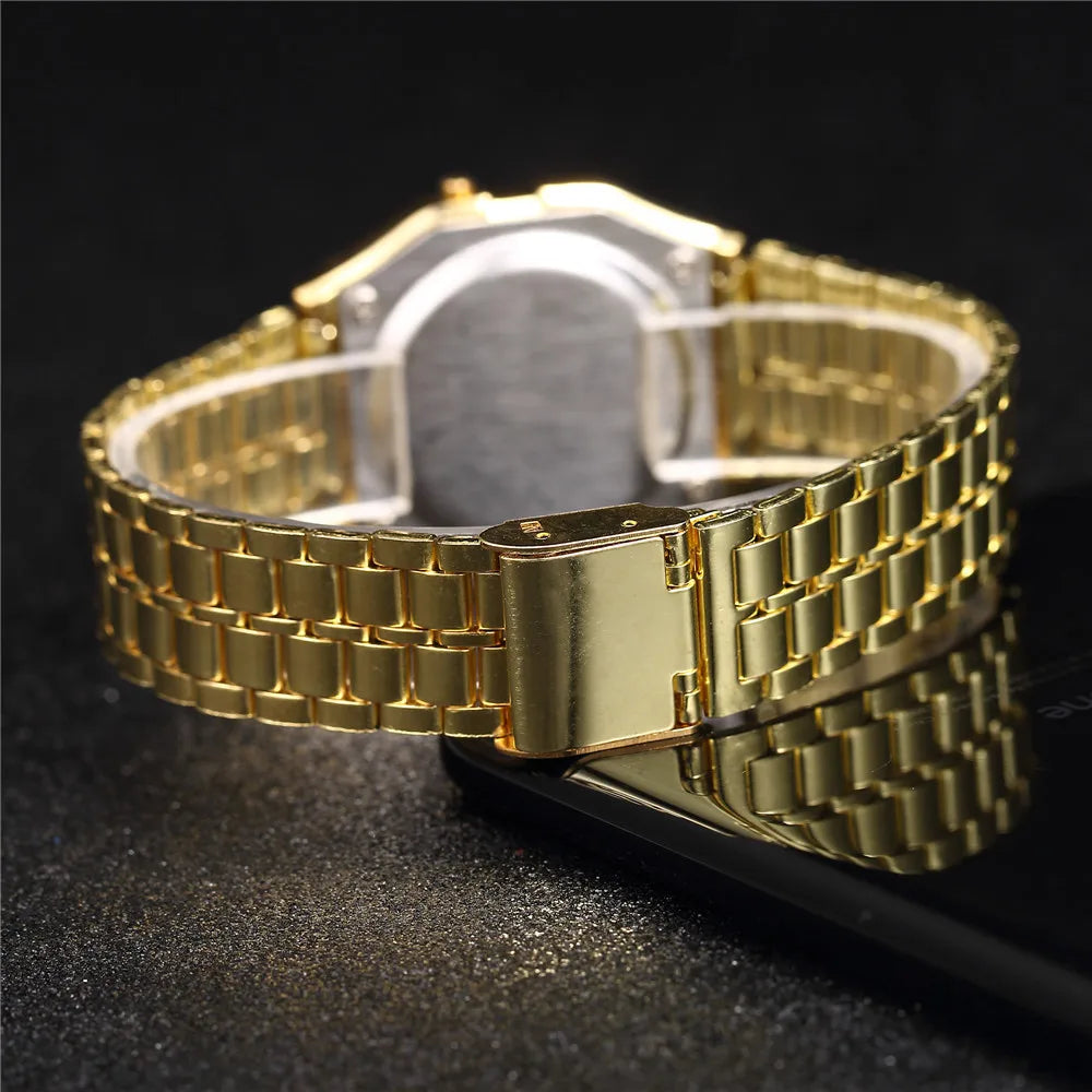 Women's Stainless Steel Digital Watch