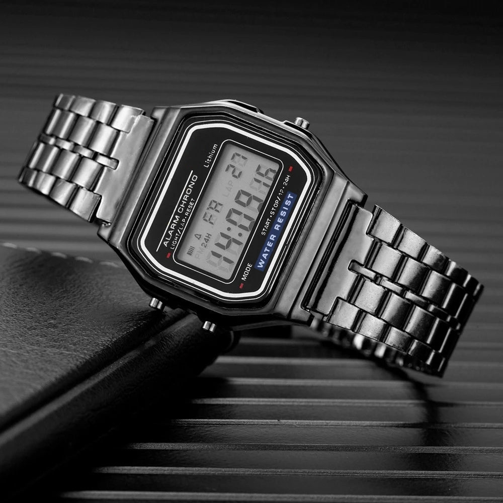 Women's Stainless Steel Digital Watch