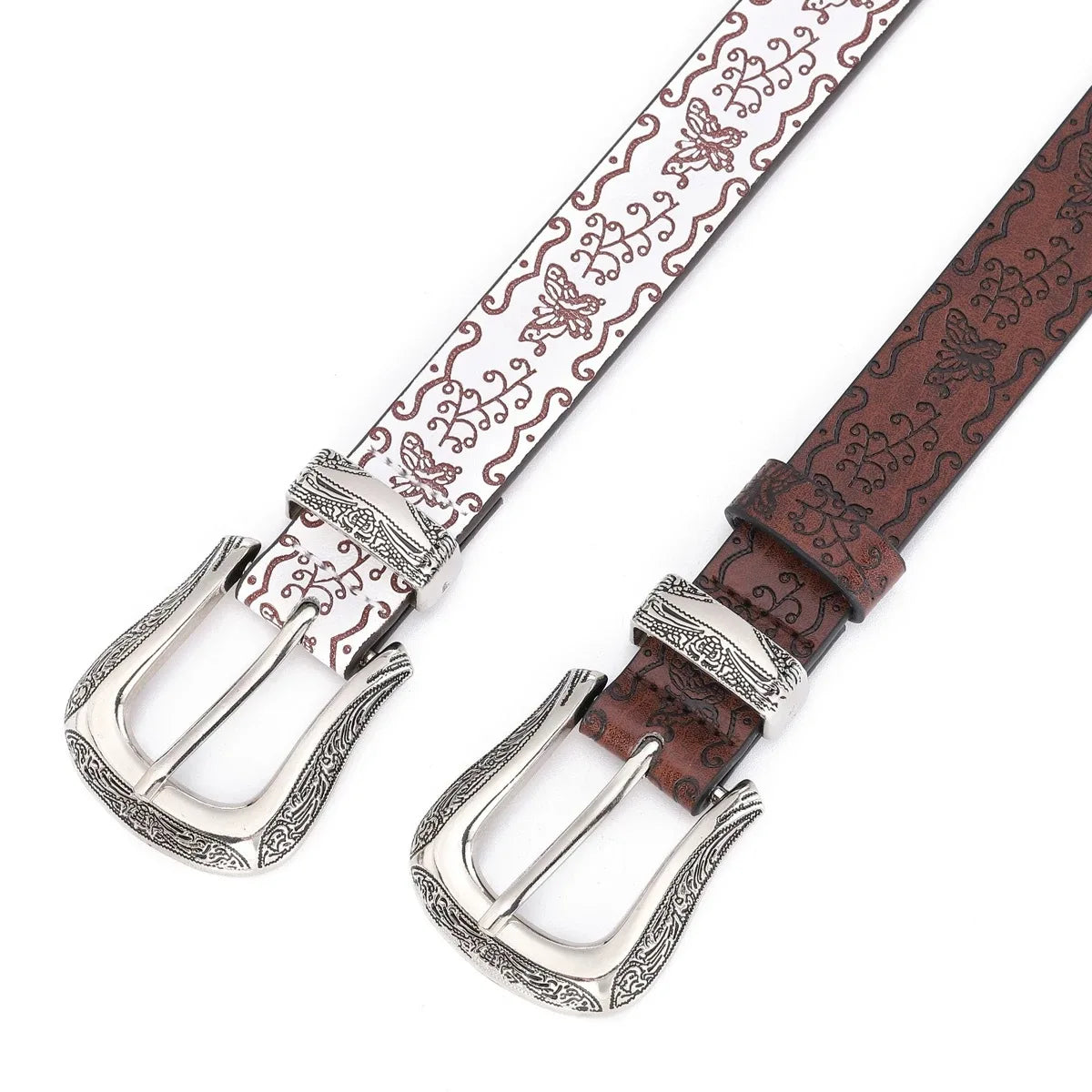 Premium Women's Gold Buckle Leather Belt