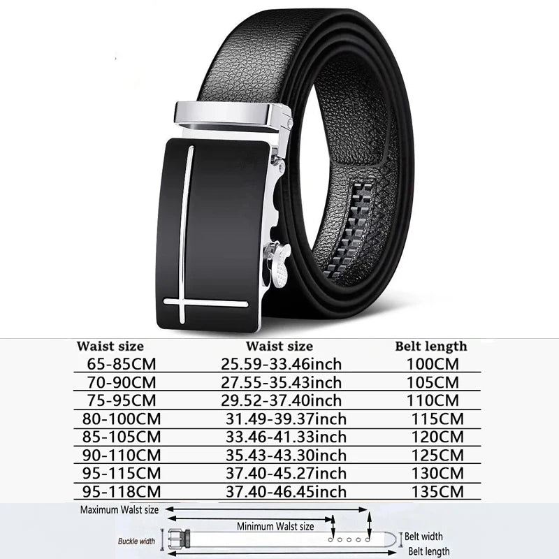 Premium Men's Automatic Buckle Leather Belt