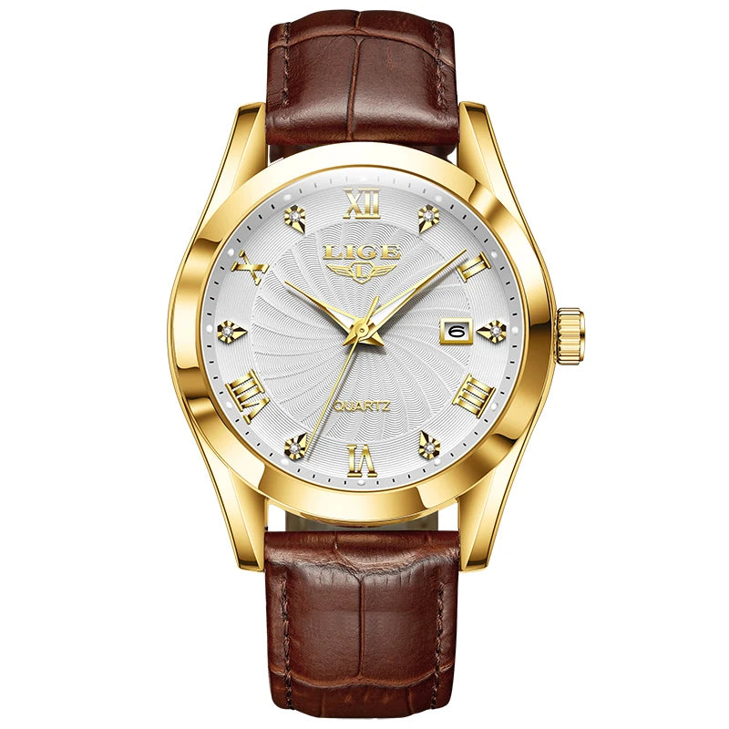 LIGE Women's Sport Leather Watch