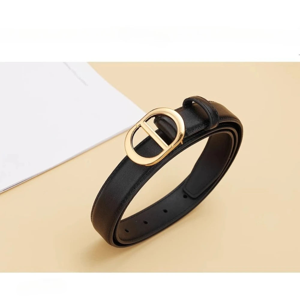 Premium Women's Slim Leather Belt