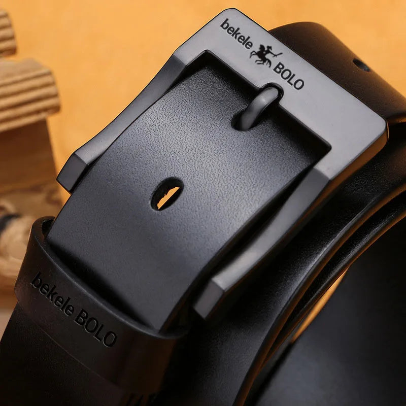 Premium Genuine Leather Alloy Buckle Belt