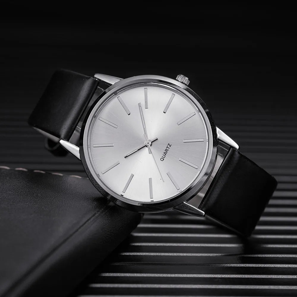Men's Leather Wristwatch