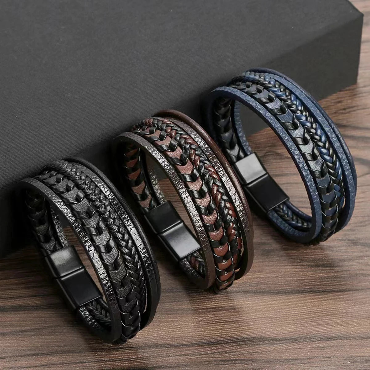 Premium Men's Vintage Leather Braided Bracelet