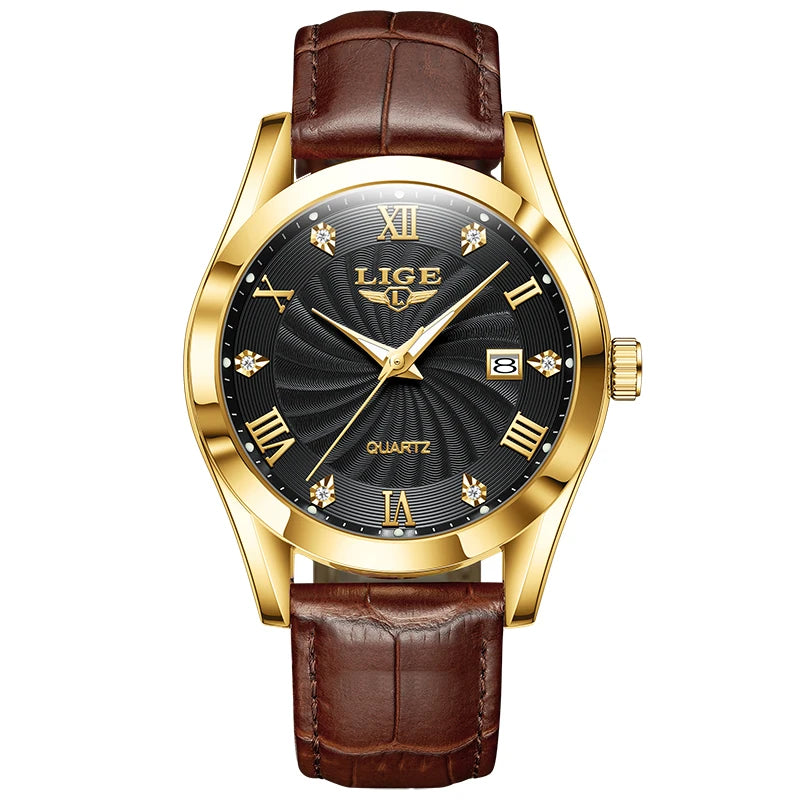 LIGE Women's Sport Leather Watch