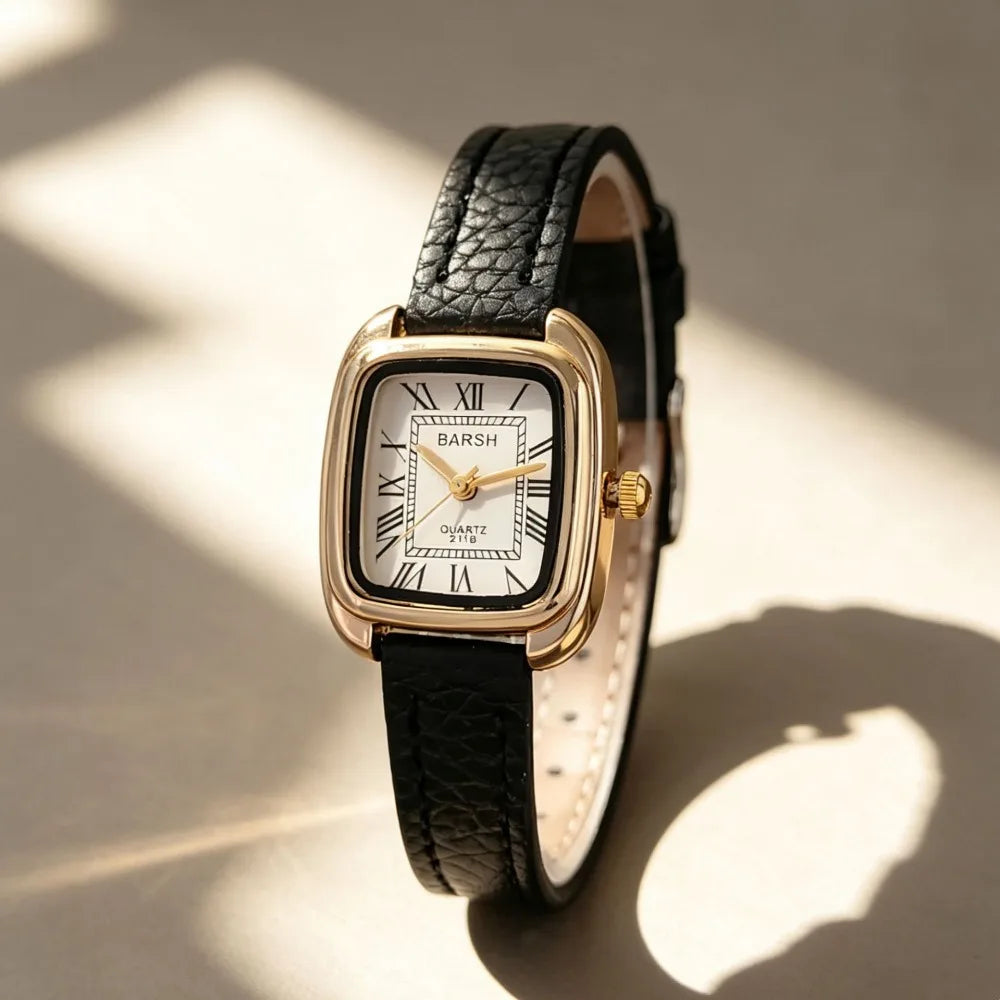 Women's Retro Roman Dial Leather Watch