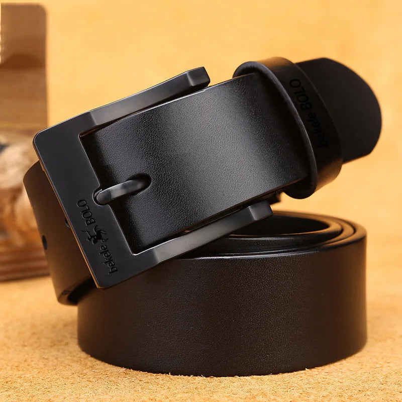 Premium Genuine Leather Alloy Buckle Belt