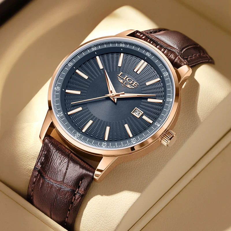 LIGE Men's Waterproof Chronograph Watch