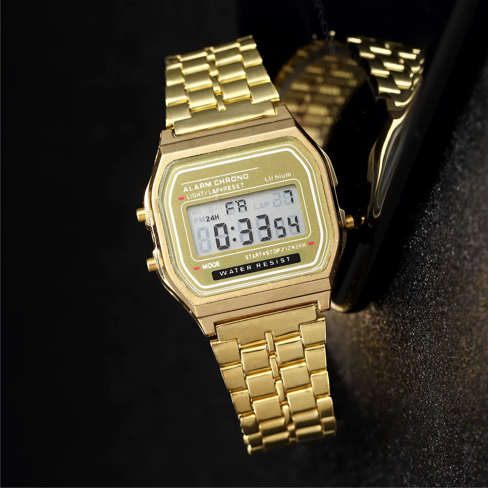 Women's Stainless Steel Digital Watch