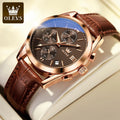 OLEVS Classic Leather Strap Watch