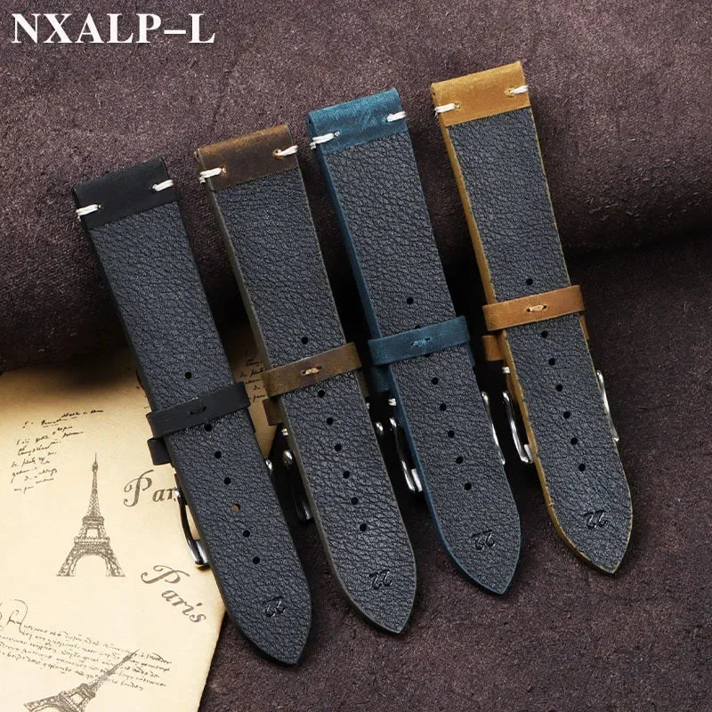Premium Handmade Oil Wax Leather Watch Band